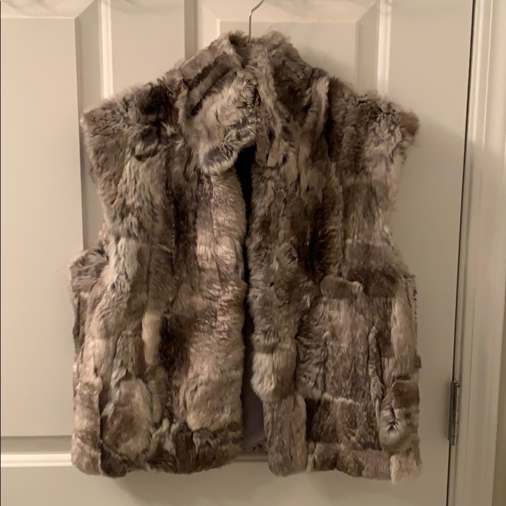 Multi-neutral Fur Vest